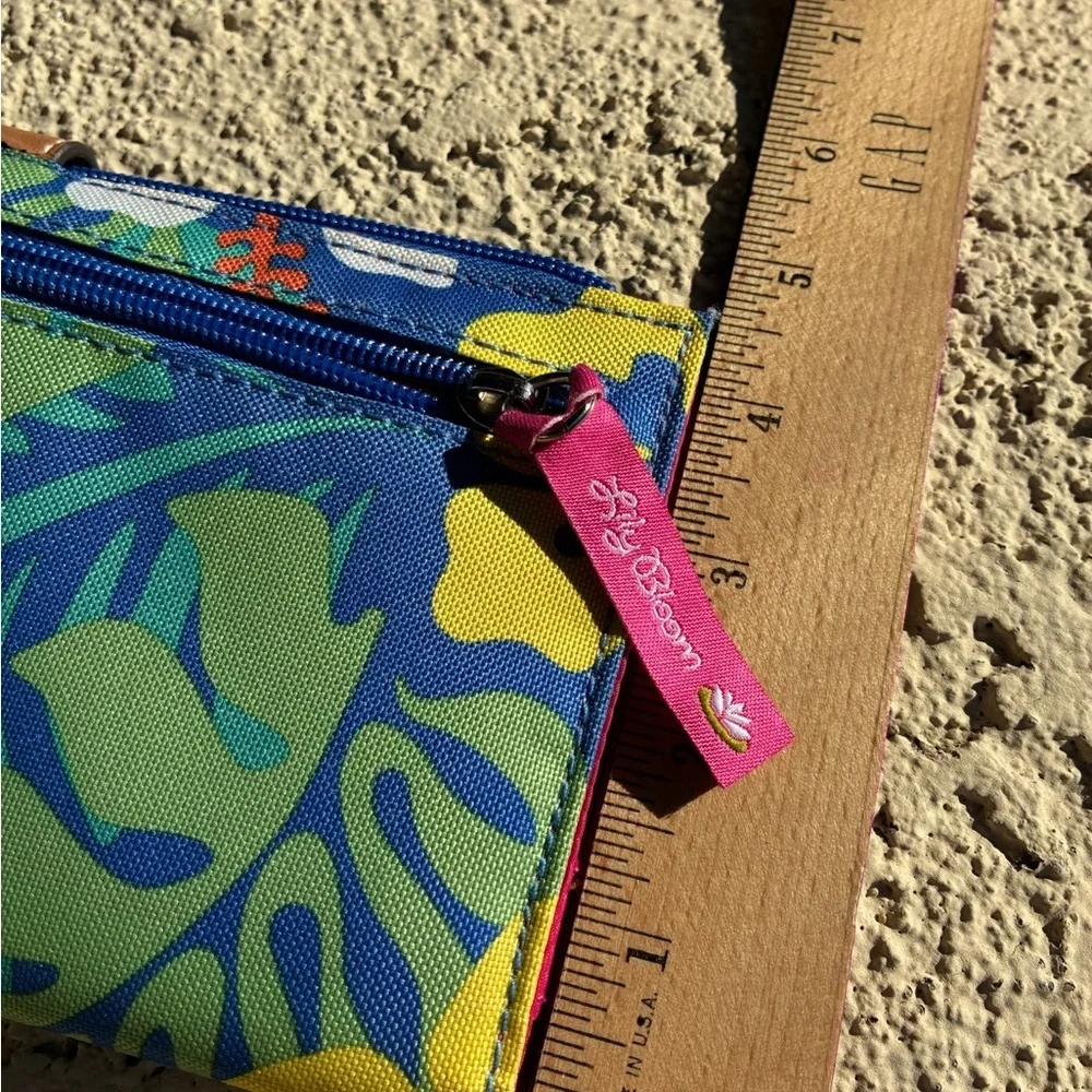 Lily Bloom Travel Wallet with Tropical Pattern